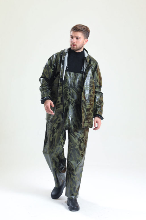 Kamuflajlı Fermuarlı Bahçıvan Takım