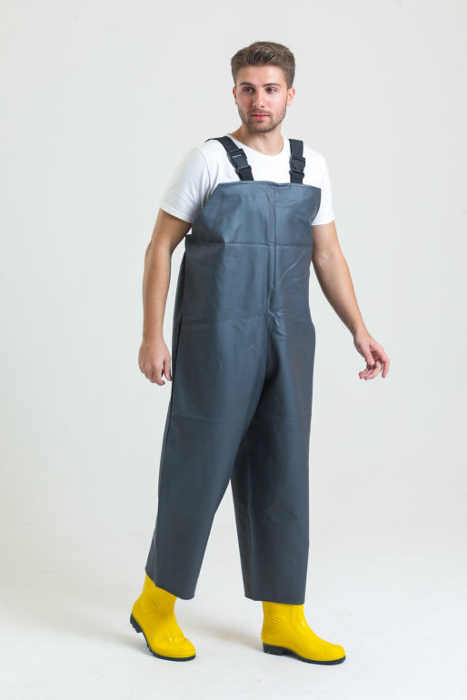 Özel Gri Bahçıvanlı Pantolon